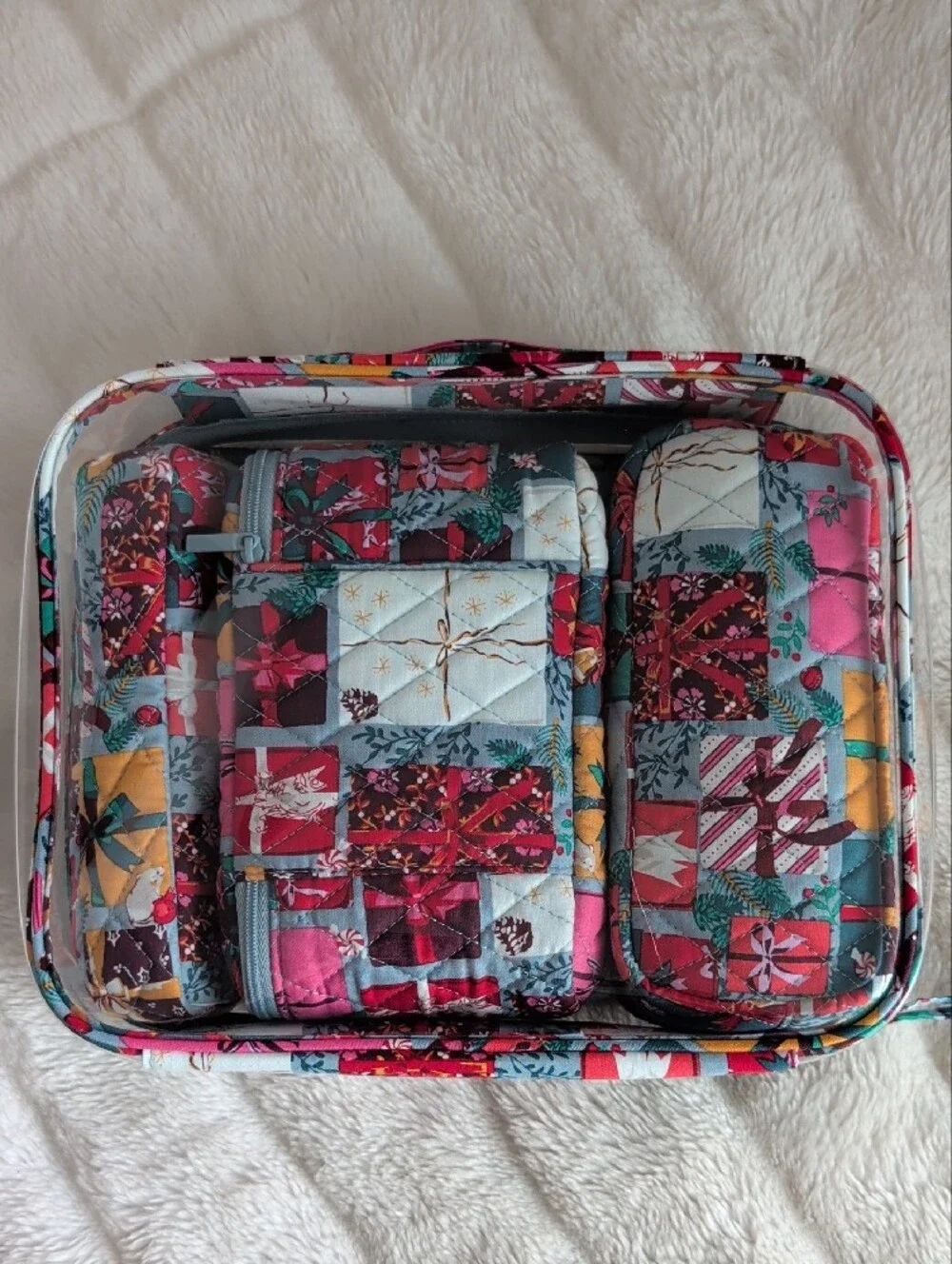 Vera Bradley 4 Piece Cosmetic Set 'Under The Tree' NWT